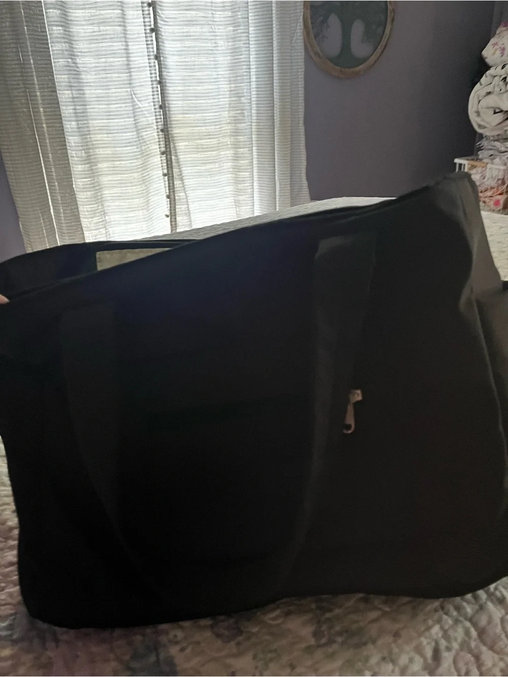 Black  Nylon Tote Bag